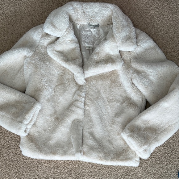 Jou Jou Jackets & Blazers - Jou Jou Cream Teddy Jacket